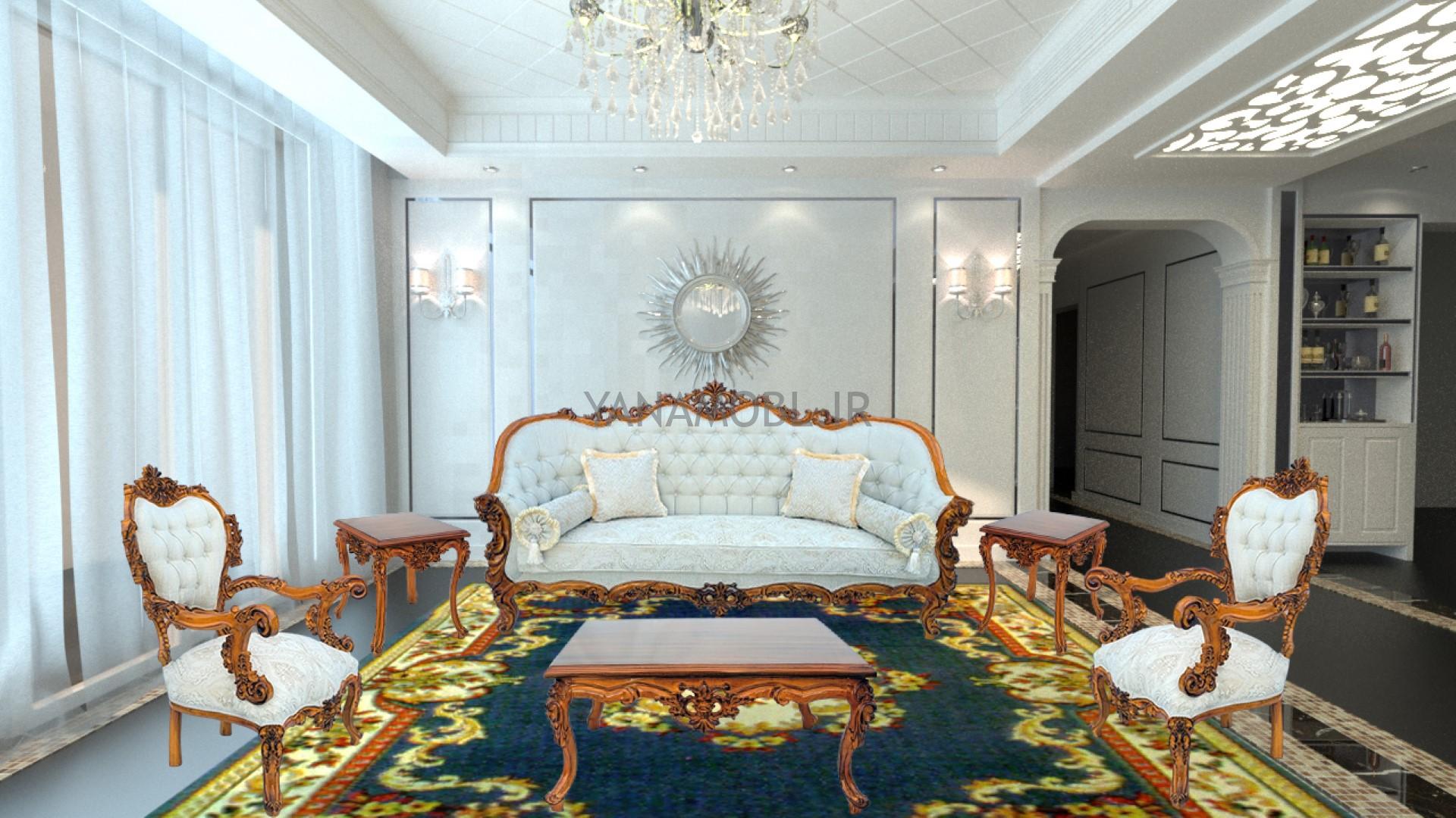 مبل کلاسیک هلما محصول گروه تولید یانا